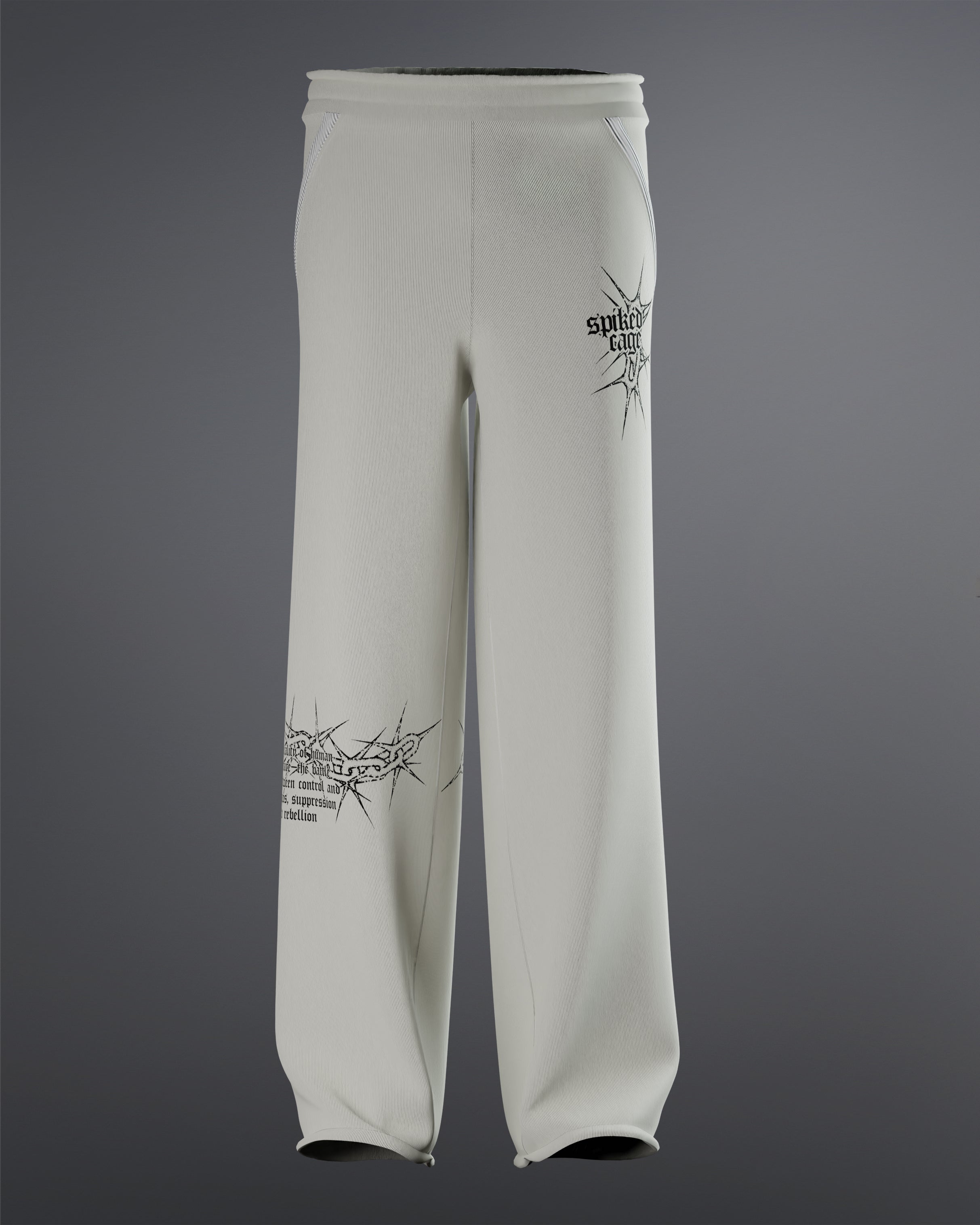 Spiked Cage Sweatpants  [OFF-WHITE]