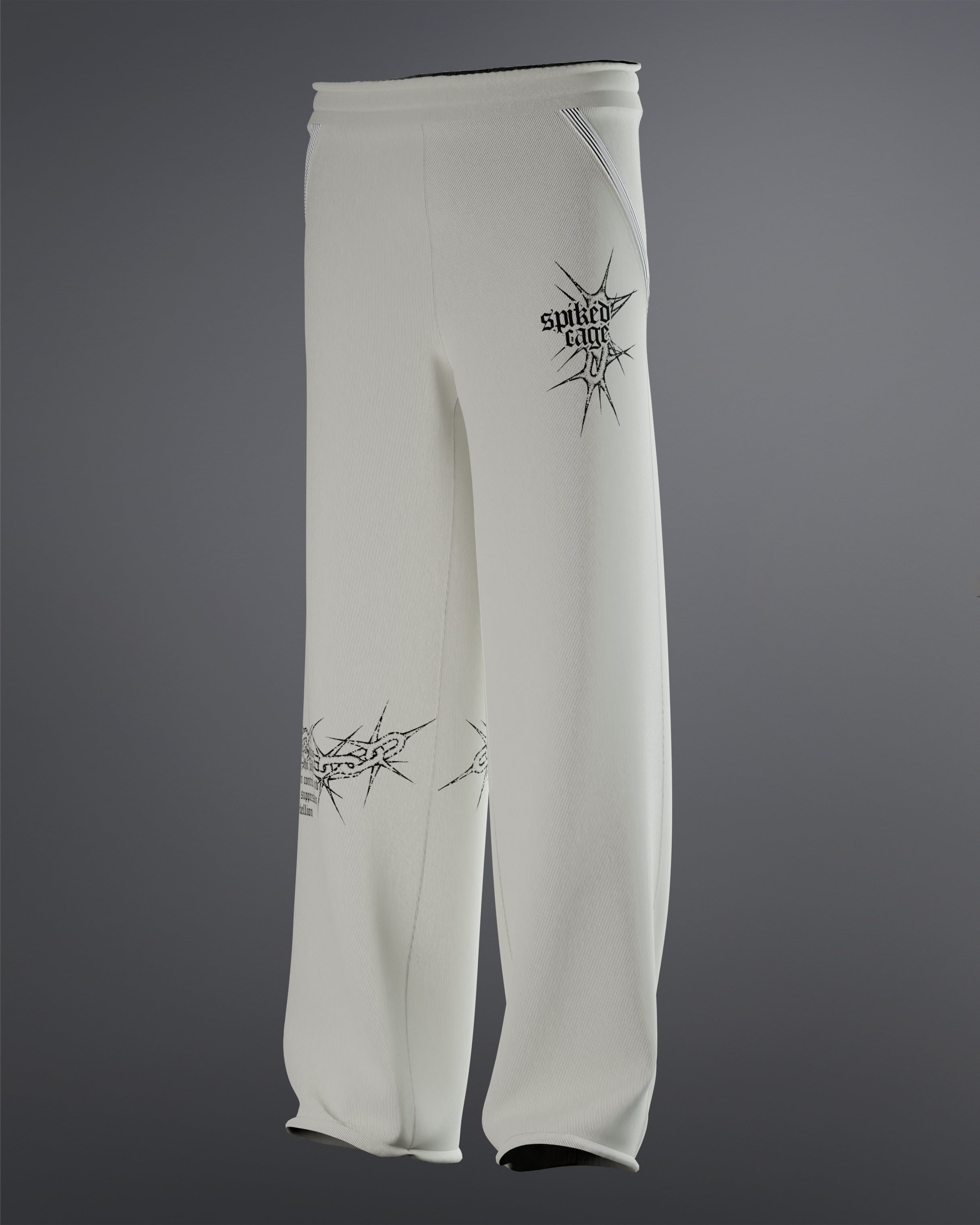 Spiked Cage Sweatpants  [OFF-WHITE]
