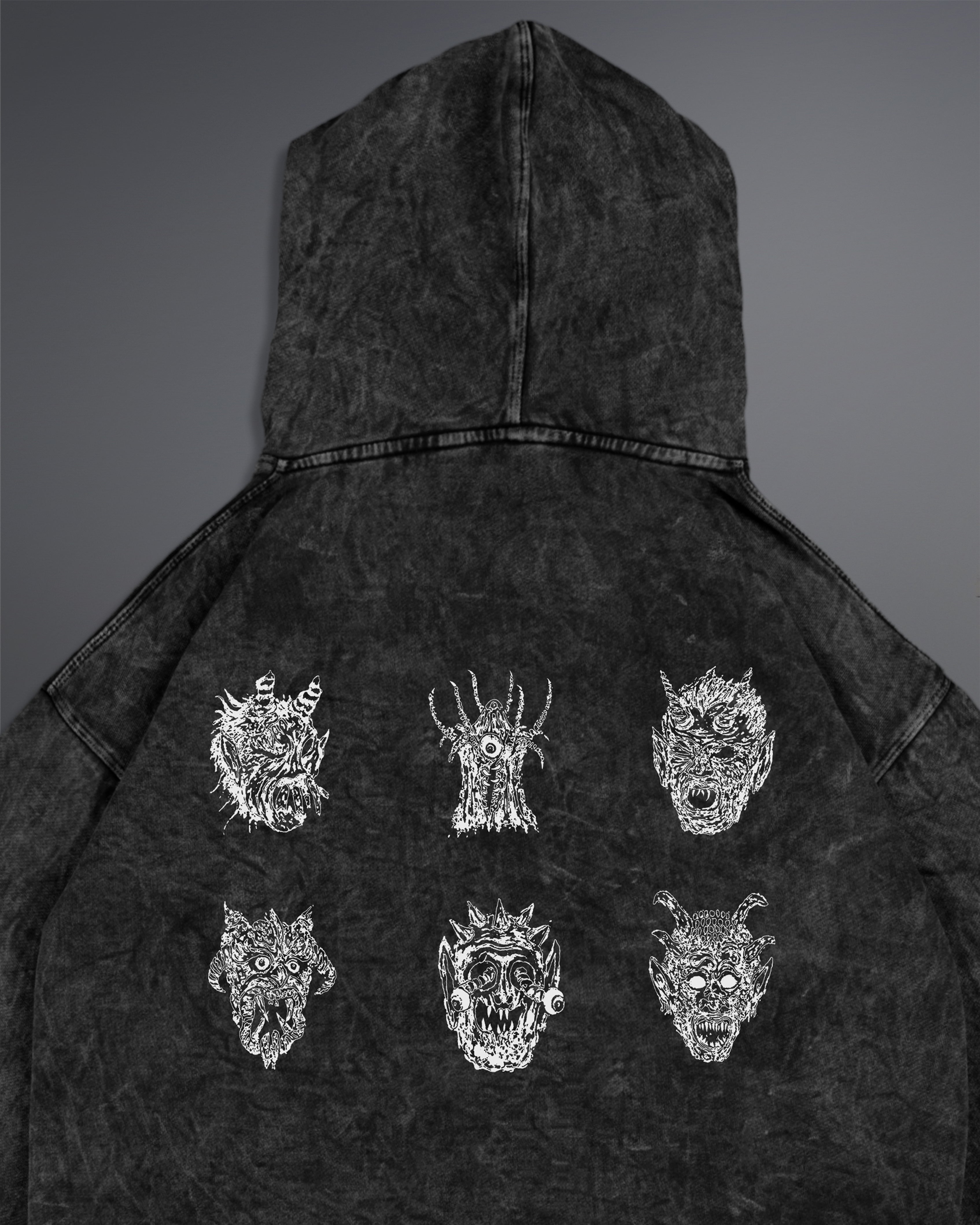 Malignant Prophecy Hoodie [ACID WASHED-SILENT ASH COLORWAY]