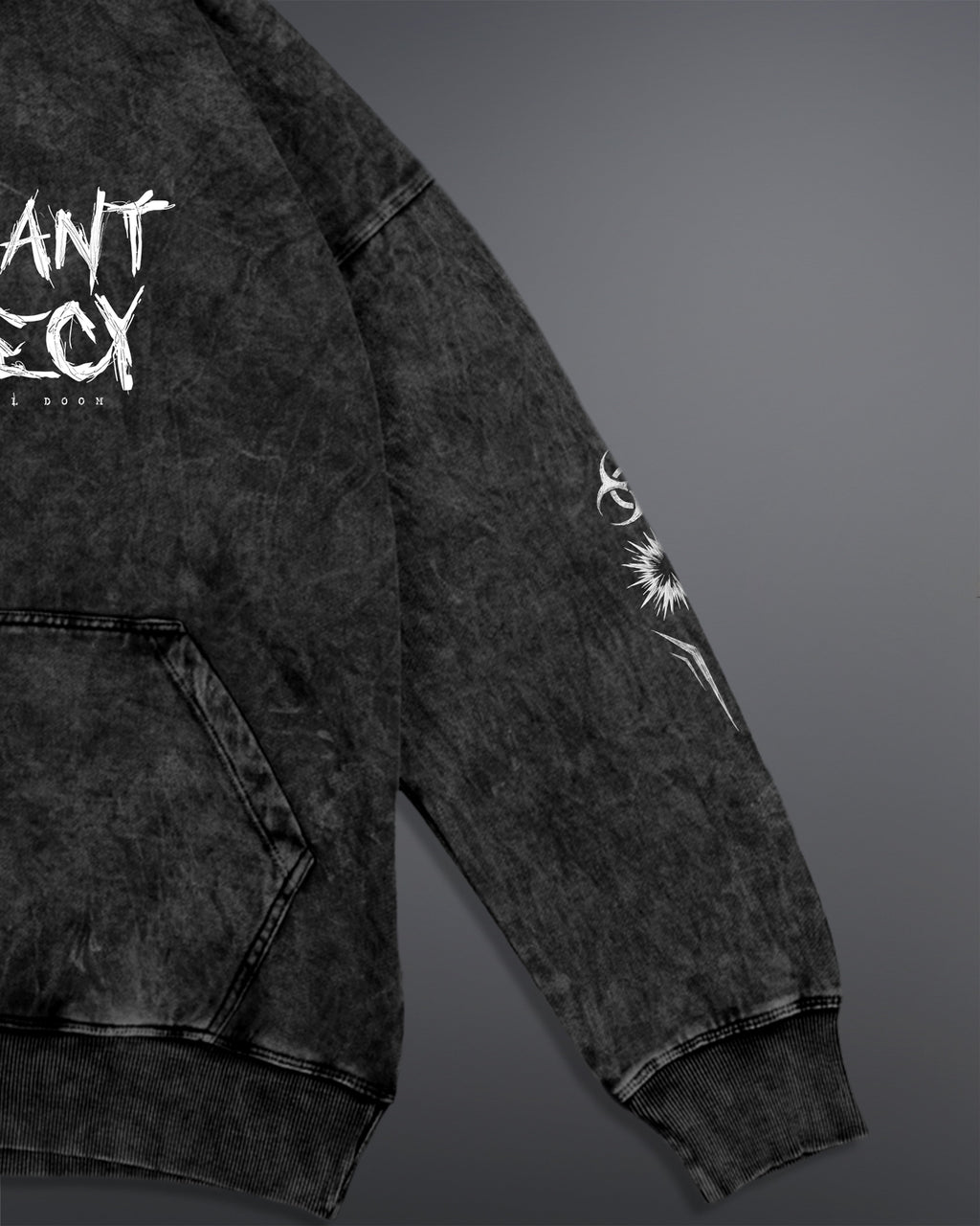 Malignant Prophecy Hoodie [ACID WASHED-SILENT ASH COLORWAY]