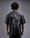 Crypted Glyph Oversized tee [ACID WASHED-SILENT ASH]