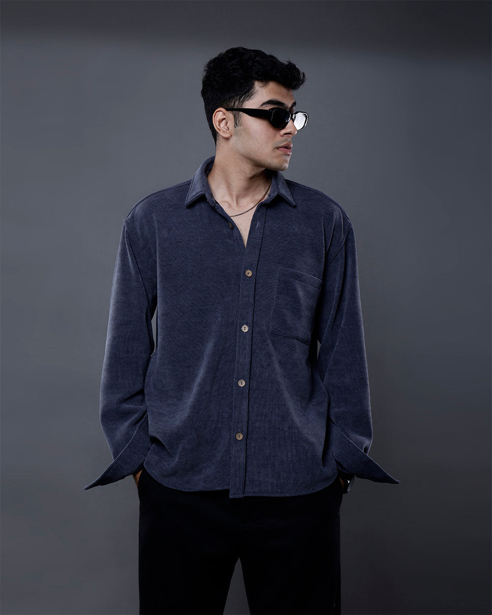 Vel-Cord Shirt [Grey]