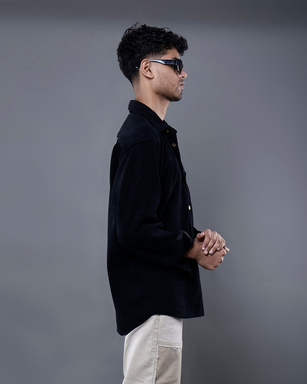 Vel-Cord Shirt [Black]