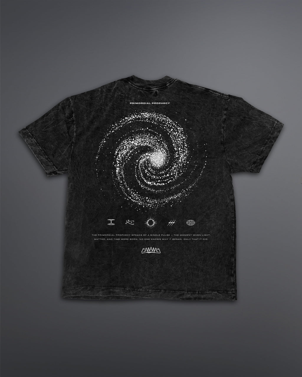 Primordial Prophecy Oversized tee [ACID WASHED-SILENT ASH]