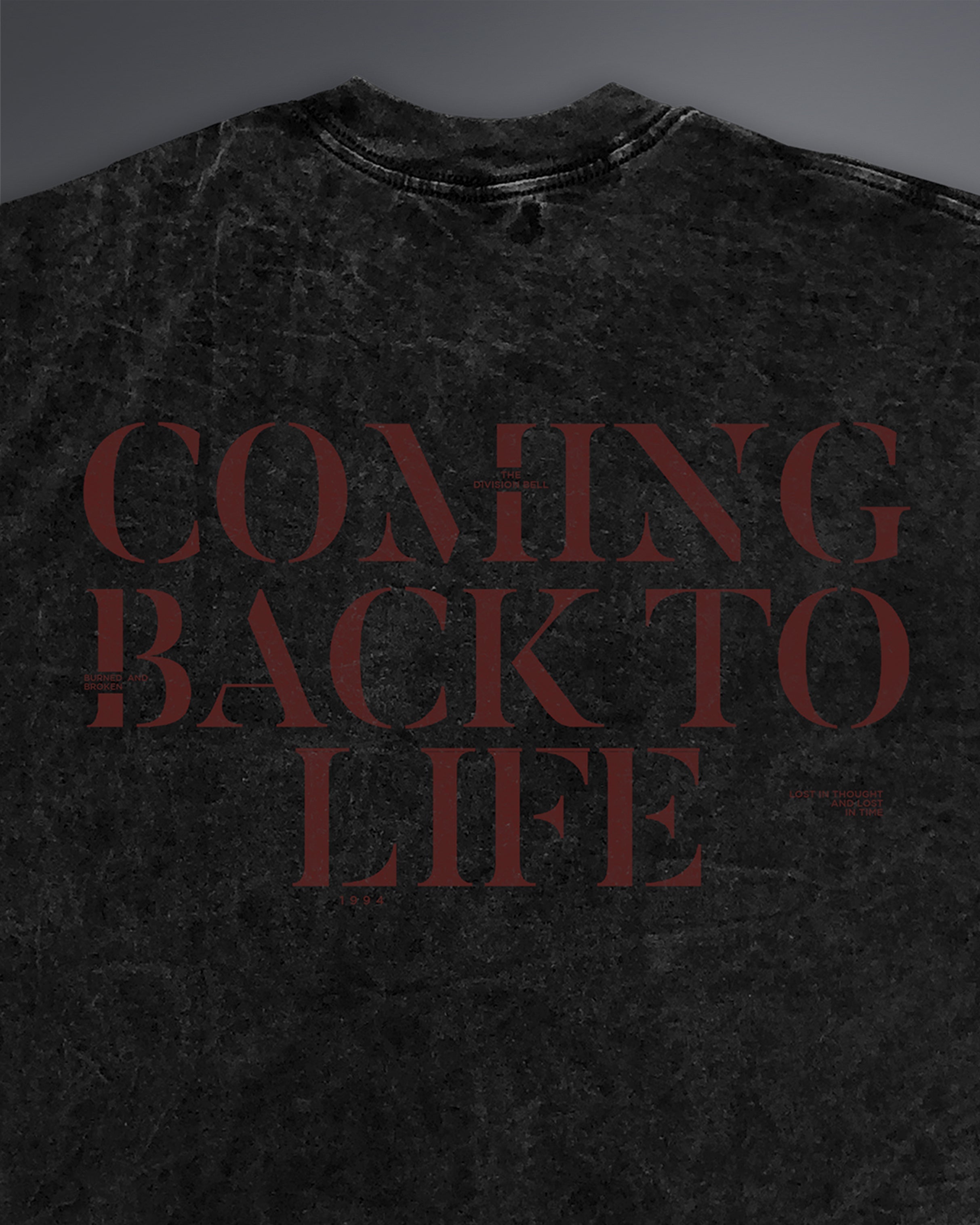 Coming Back To life Oversized Tee [ACID WASHED-SILENT ASH]