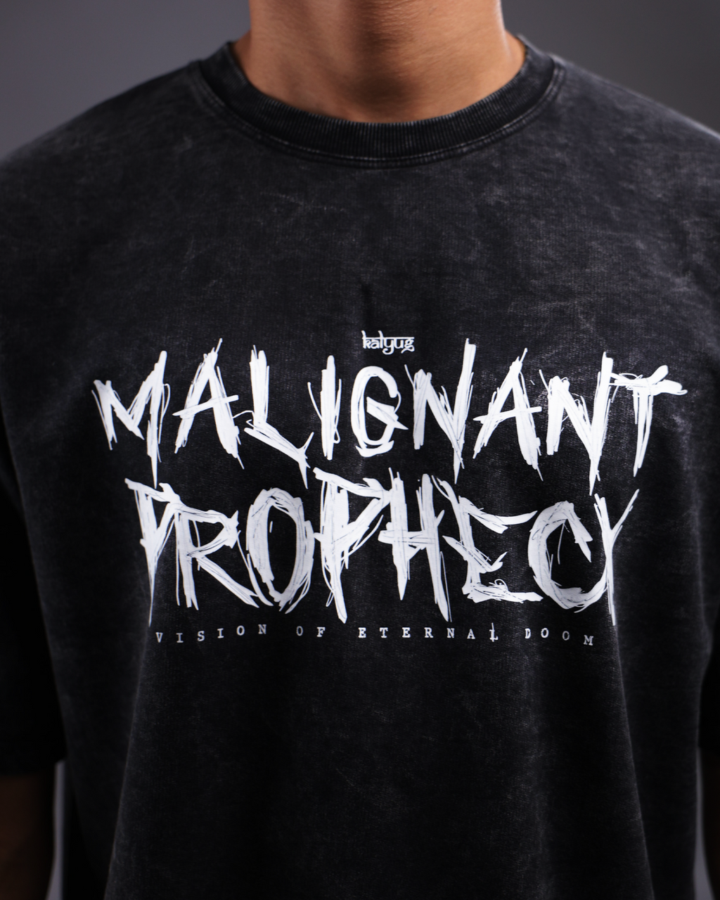 Malignant Prophecy Oversized tee [ACID WASHED-SILENT ASH]