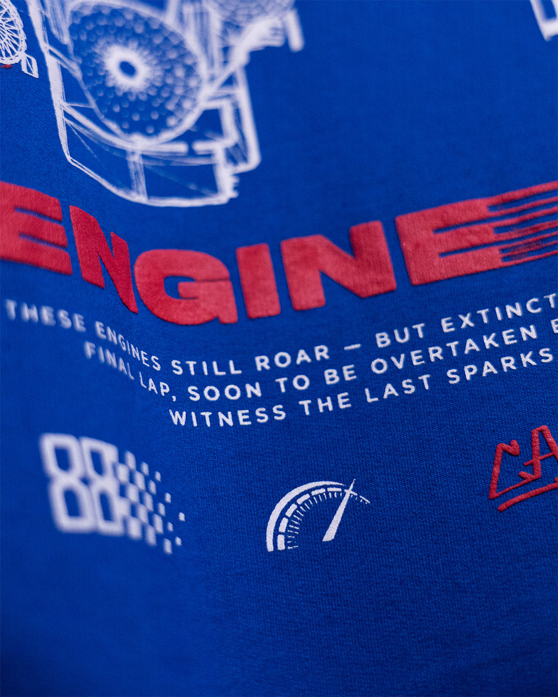 ENGINE EXTINCTION OVERSIZED TEE [BLUE]