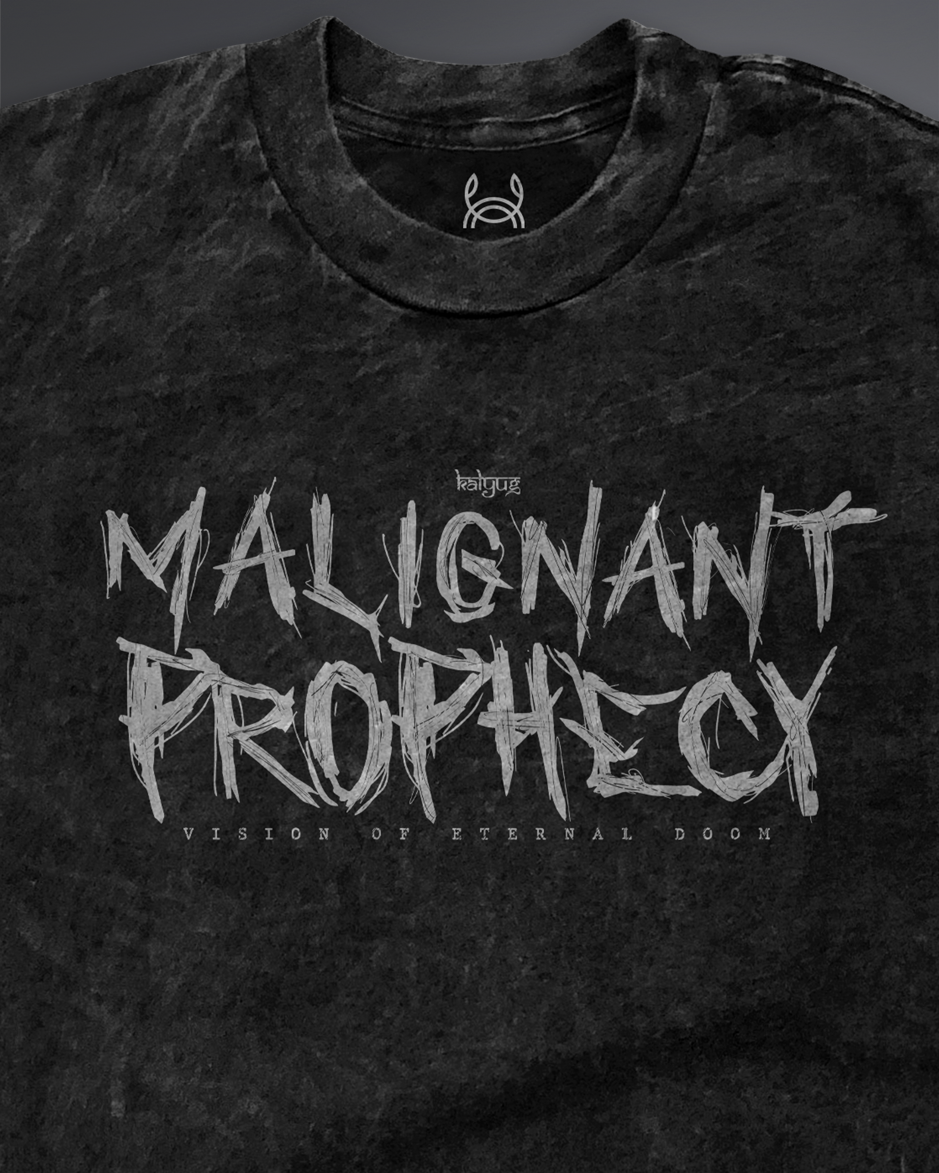 Malignant Prophecy Oversized tee [ACID WASHED-SILENT ASH]