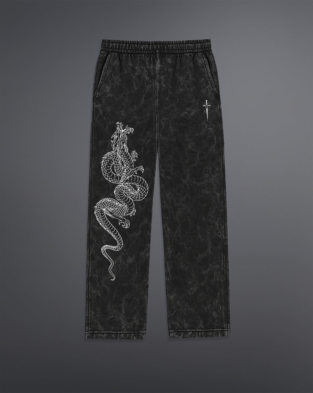 Drago Knight Sweatpants [ACID WASHED-SILENT ASH]