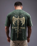GRAVECHORD Oversized Tee [ACID WASHED-TOXIC MOSS]