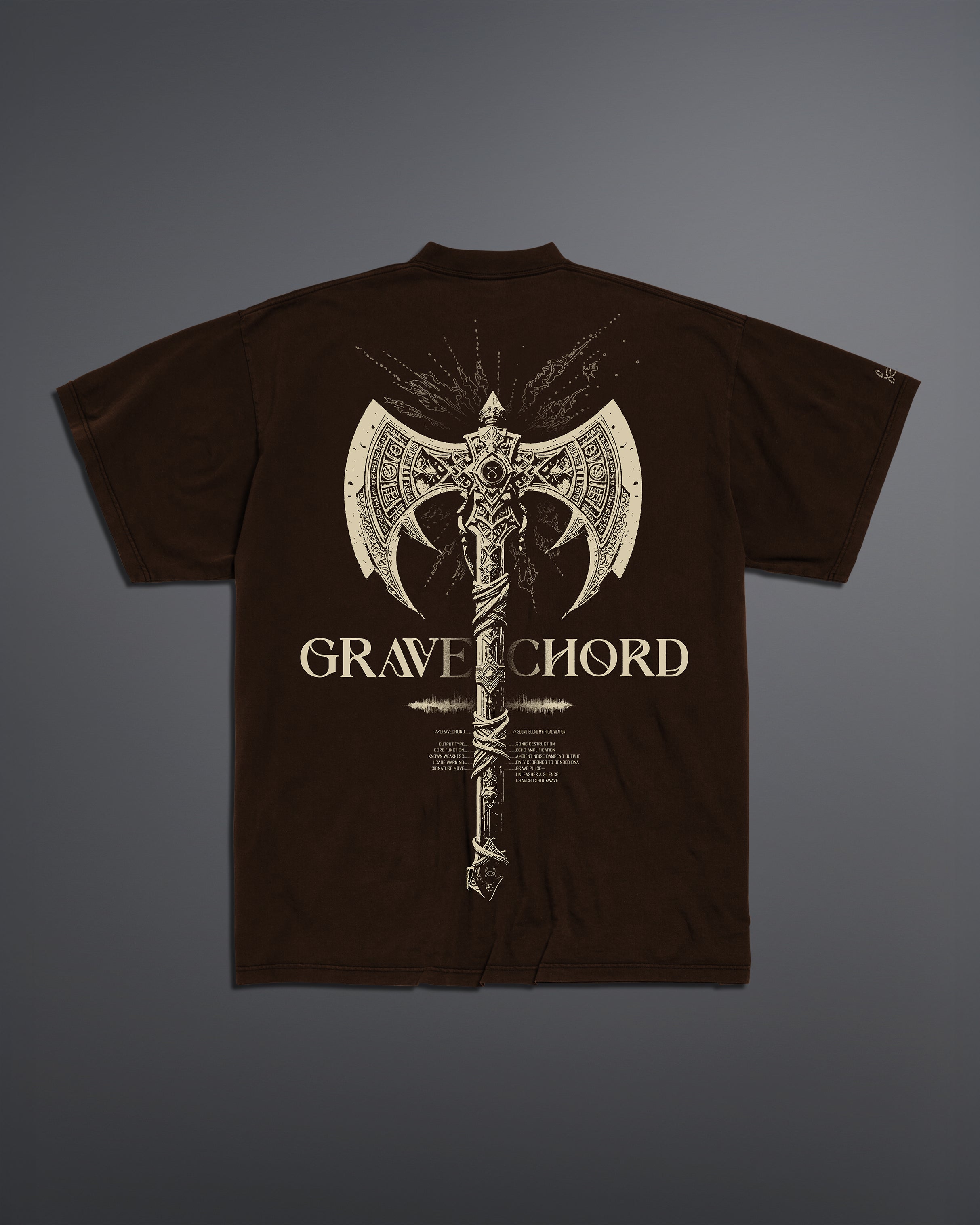 GRAVECHORD Oversized Tee [BROWN]