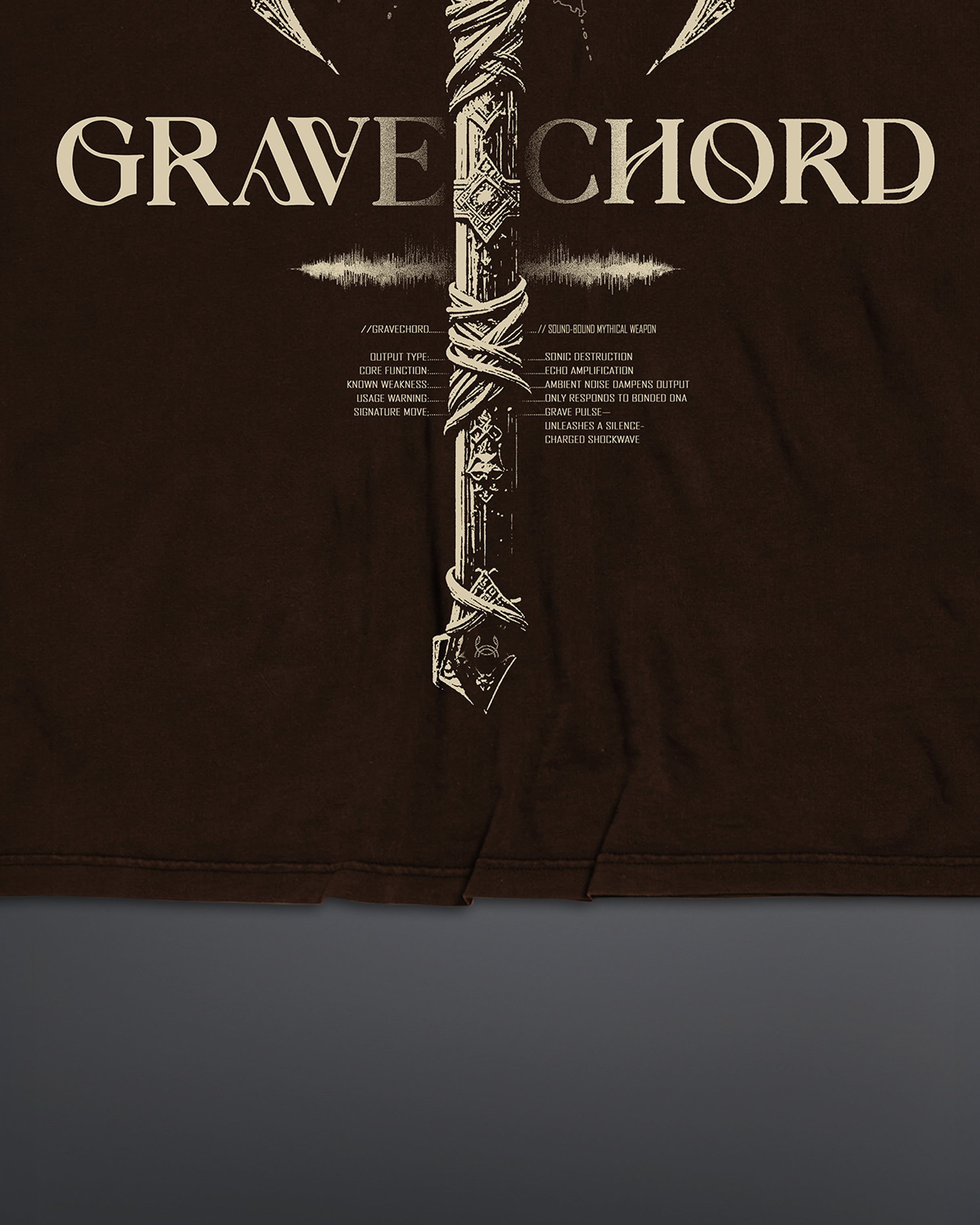 GRAVECHORD Oversized Tee [BROWN]