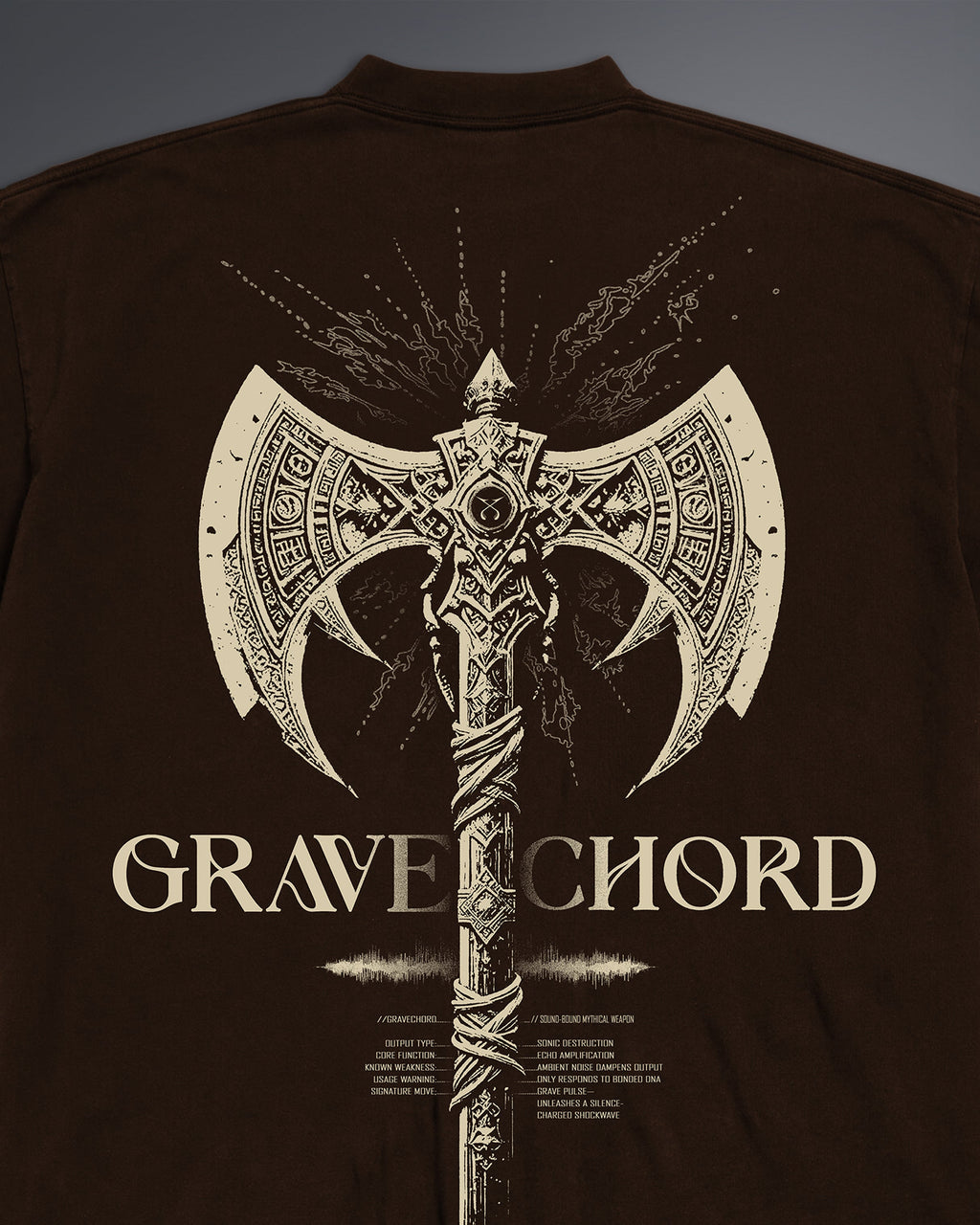 GRAVECHORD Oversized Tee [BROWN]