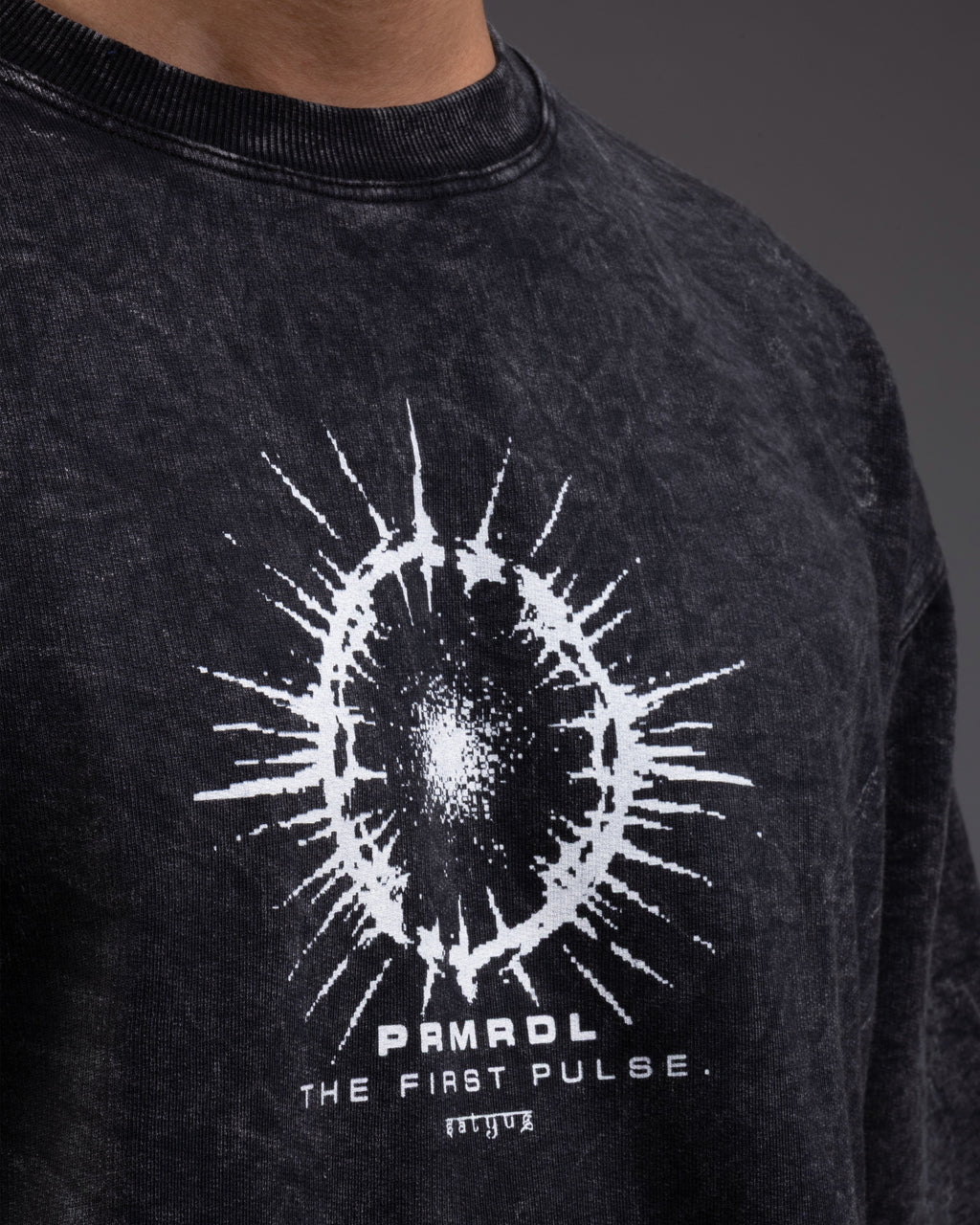 Primordial Prophecy Oversized tee [ACID WASHED-SILENT ASH]