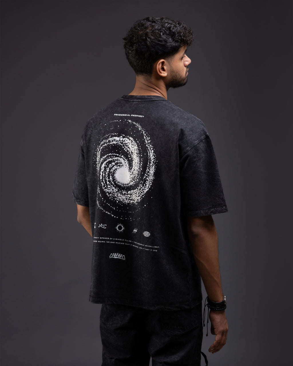 Primordial Prophecy Oversized tee [ACID WASHED-SILENT ASH]