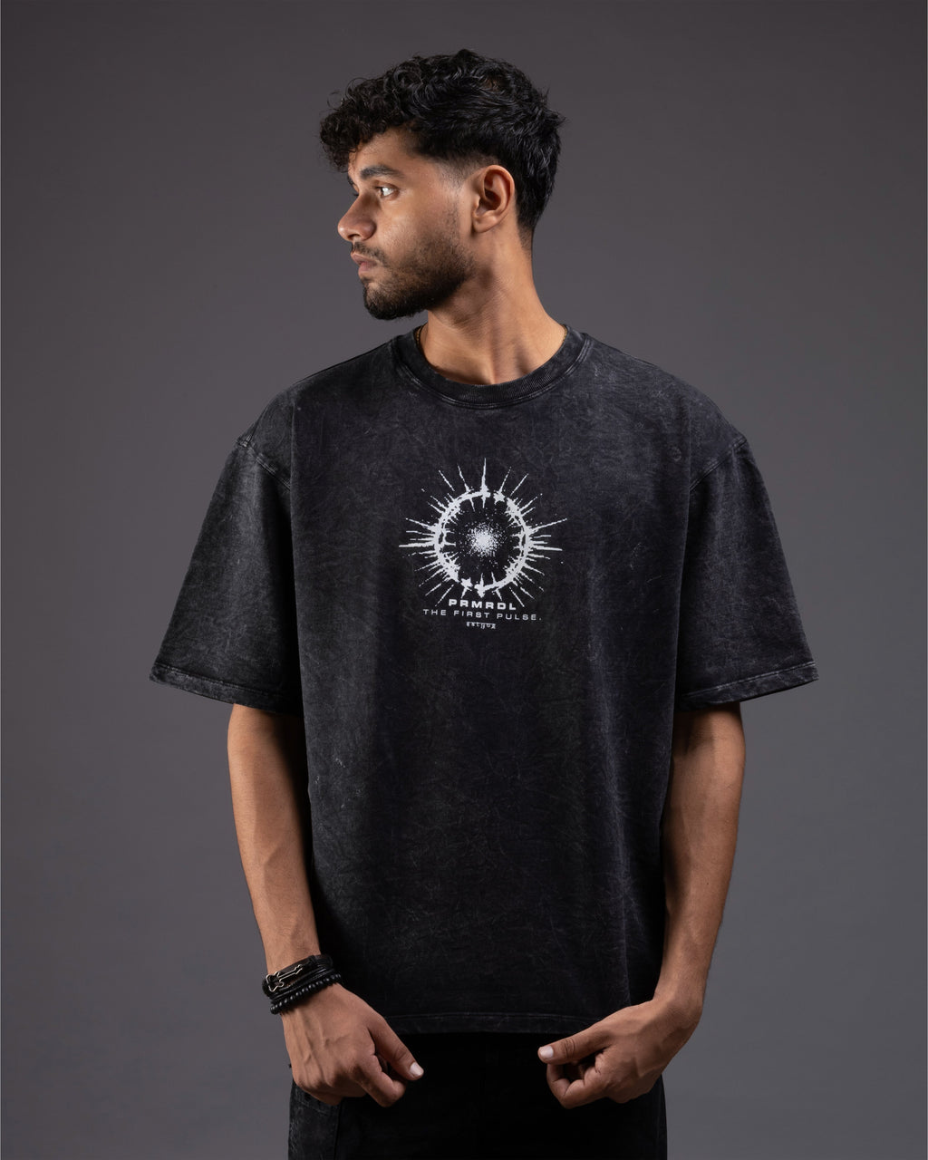 Primordial Prophecy Oversized tee [ACID WASHED-SILENT ASH]