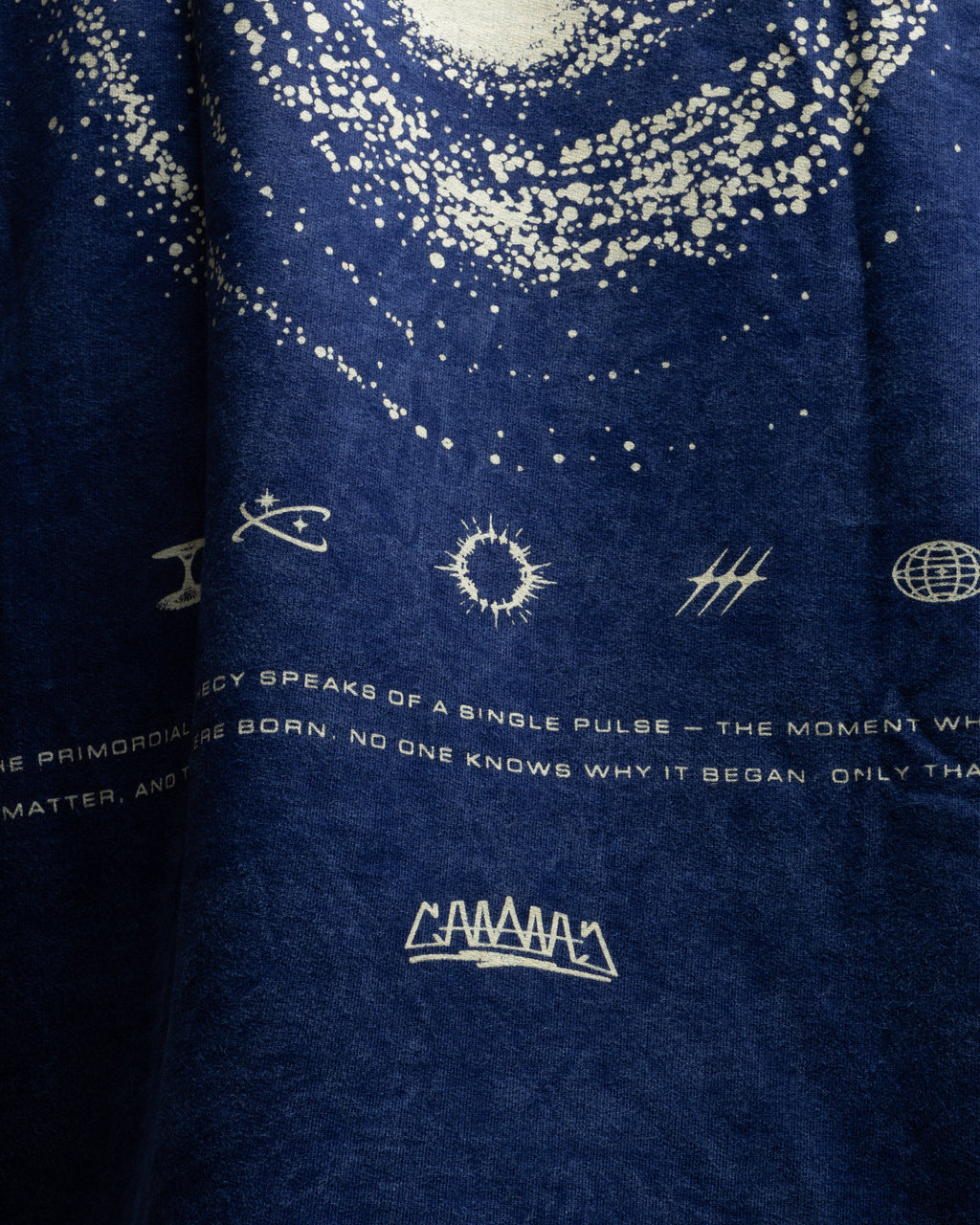 Primordial Prophecy Oversized tee [ACID WASHED-COSMIC BLU]