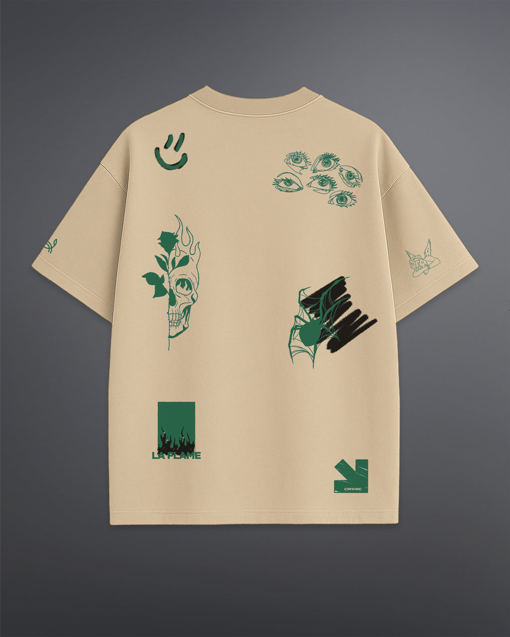 Random Shit Oversized Tee [beige]