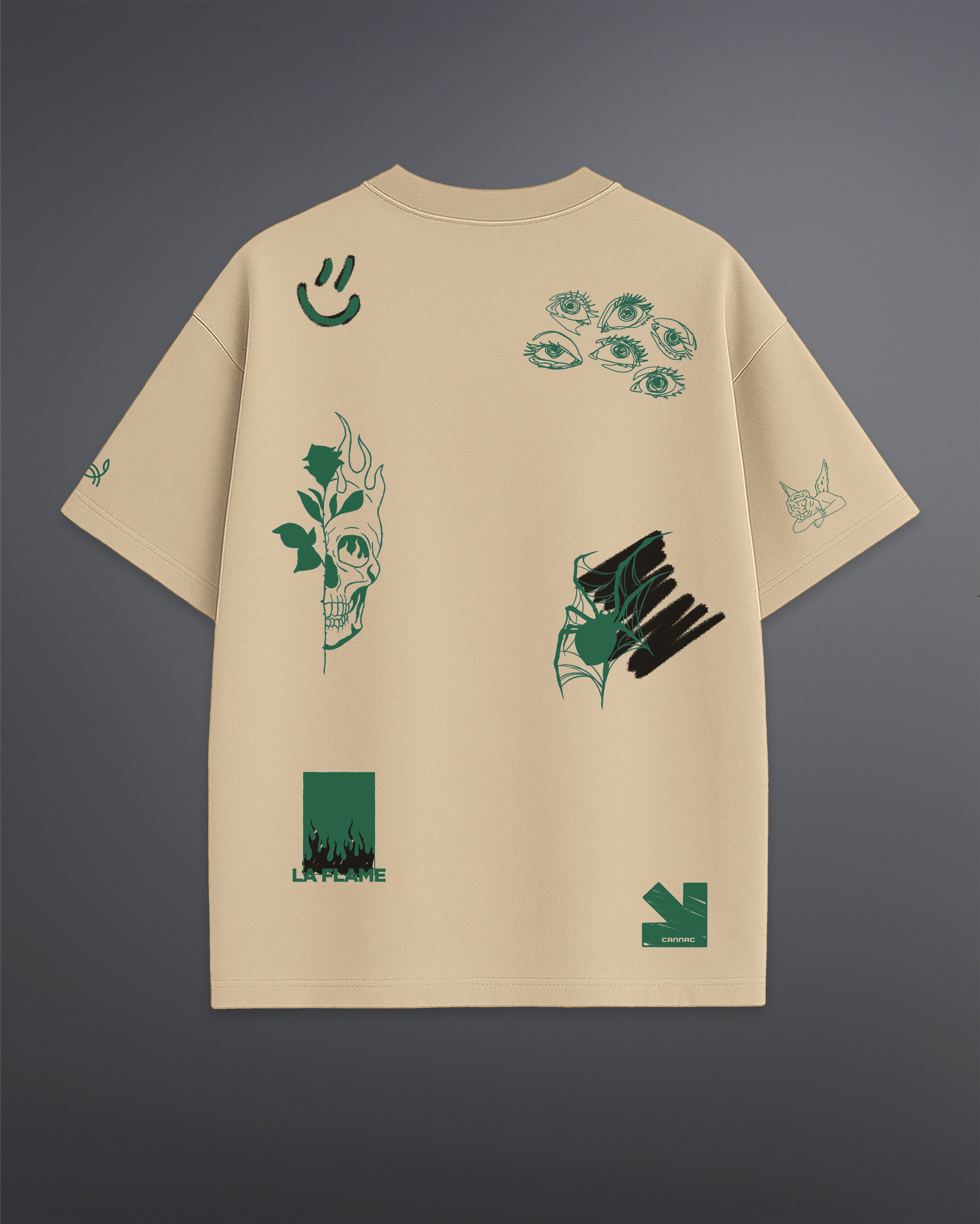 Random Shit Oversized Tee [beige]