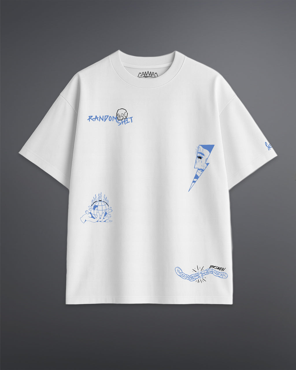 Random Shit Oversized Tee [white]
