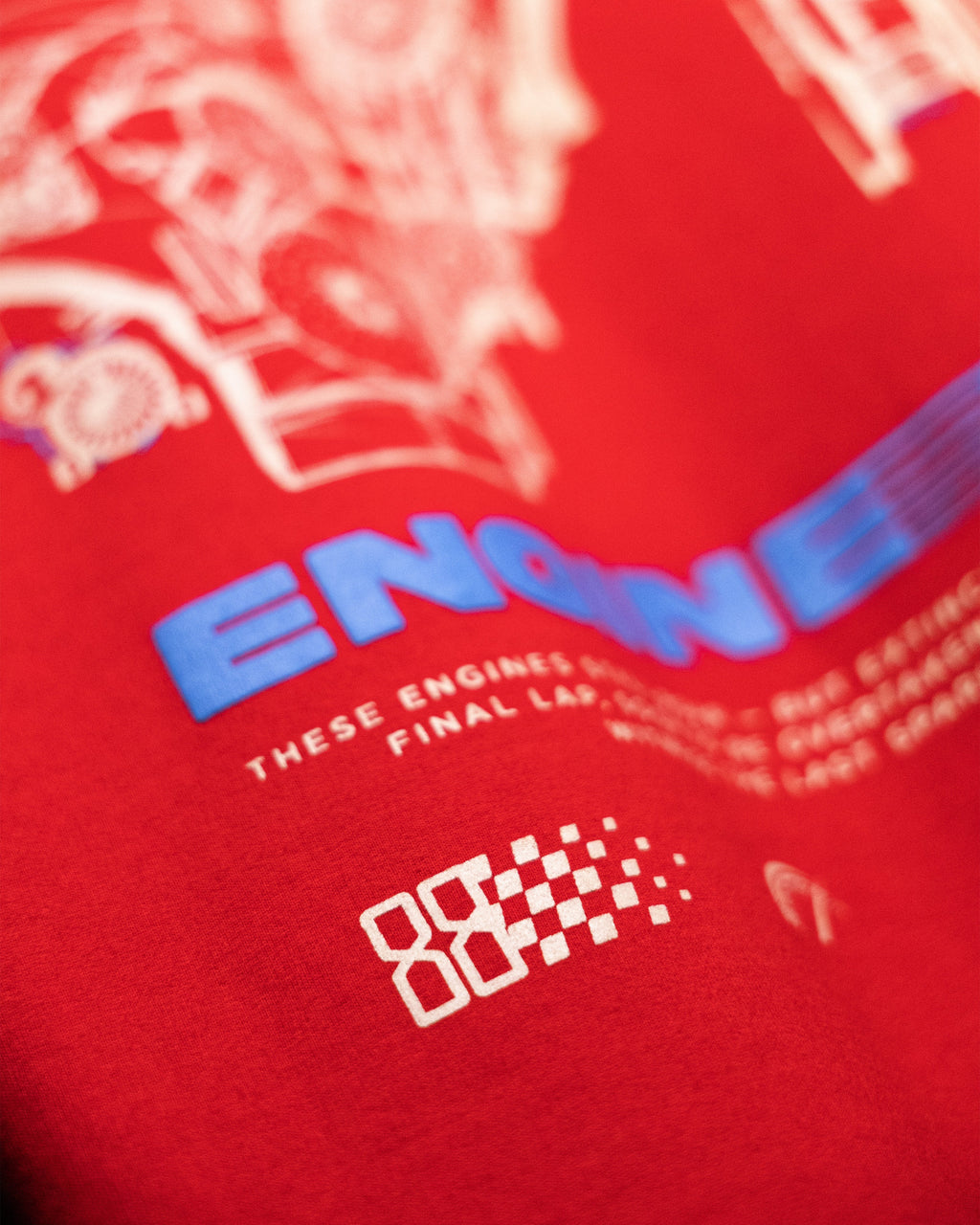 ENGINE EXTINCTION OVERSIZED TEE [RED]