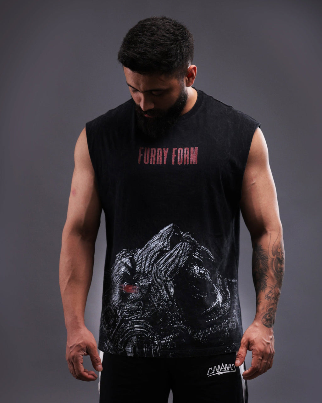 Furry Form Vest Tank [ACID WASHED]