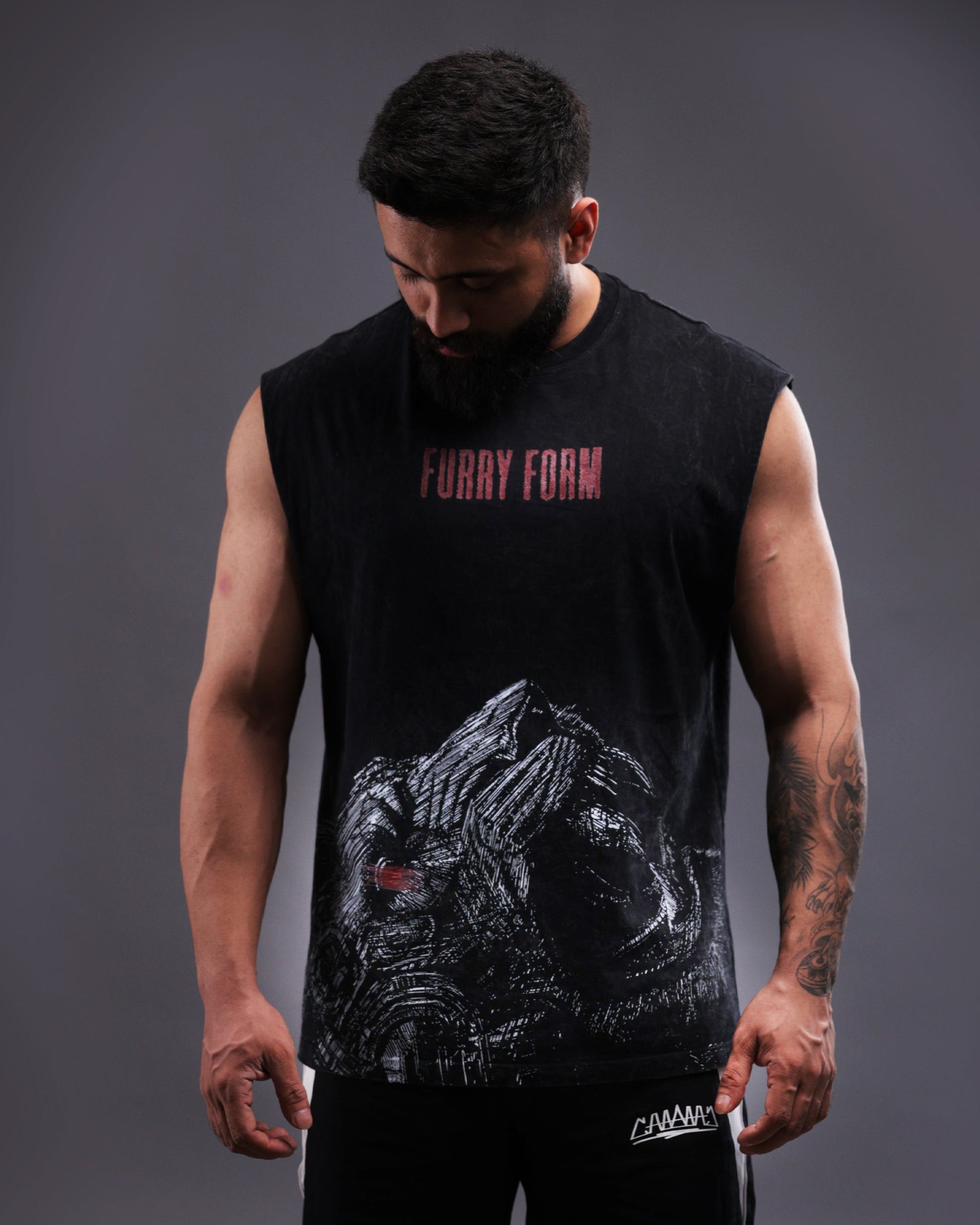 Furry Form Vest Tank [ACID WASHED]